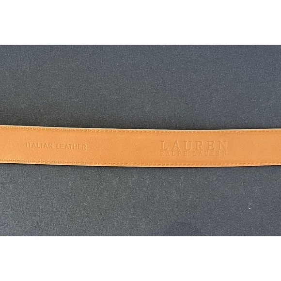 RALPH LAUREN‎ Faux Alligator Belt w/ Silver Buckle Sage Green Sz M - Picture 4 of 5